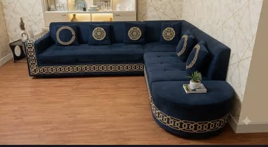 7 Seater L Shape Sofa with Coffee Table