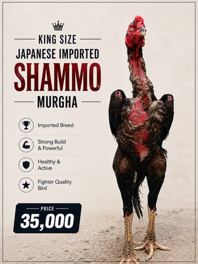 2 Shamo Birds Available| King Size Japanese & Vietnam x Japanese Shamo