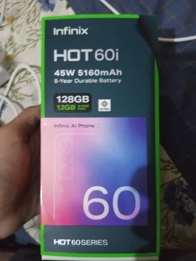 Infinix Hot 60i 6+6/128 with box charger 03206487501 Whatsapp