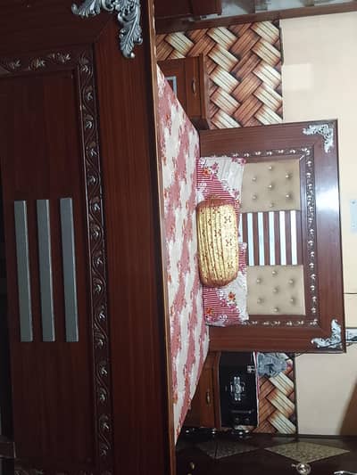 bed without Mattress Dressing table showcase
