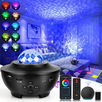 Galaxy Star Projector Lamp - 360° Rotating LED Night for Kids & Baby