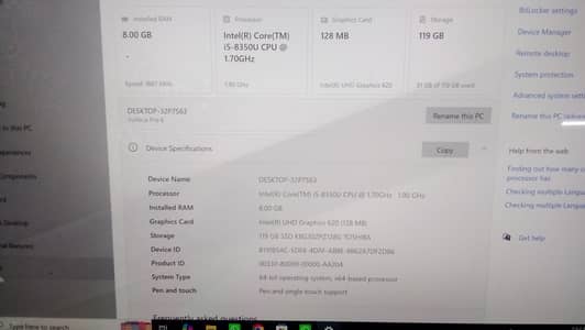 Microsoft Surface Pro 6 Ram 8GB storage 128GB original charger