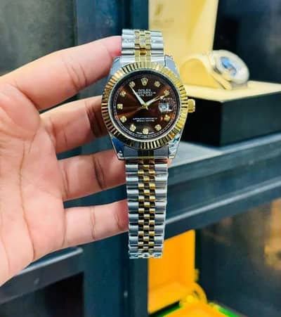 Rolly Two-Tone Chain Watch For Men's
