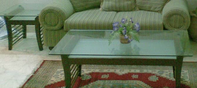 Centre table with two side tables