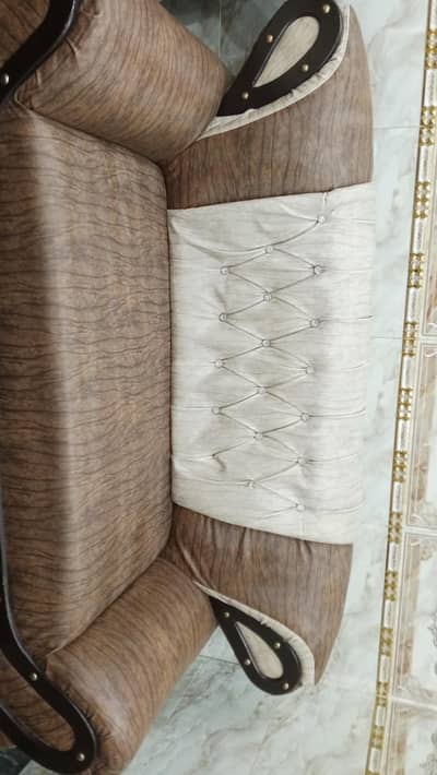 3 seater sofa set Brown and half white