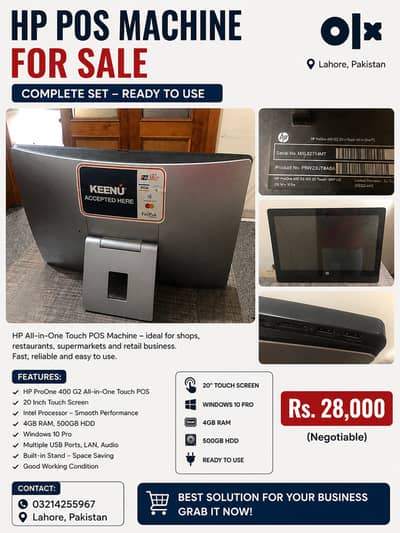HP ProOne 400 G2 20" Touch All-in-One Computer