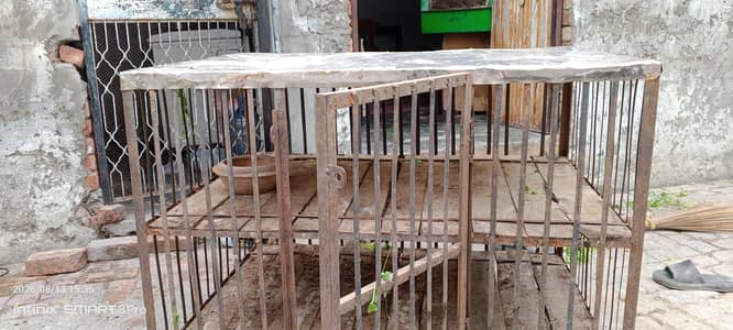 strong used iron hen cage