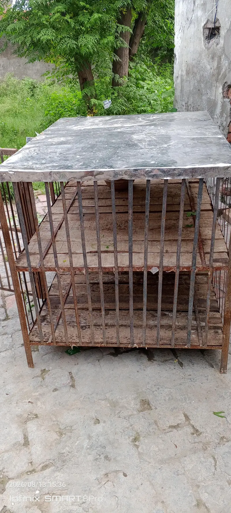 strong used iron hen cage — photo 2