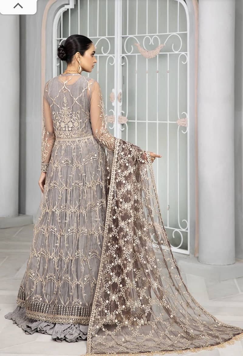grey colour maxi with sequence work on back and front 1