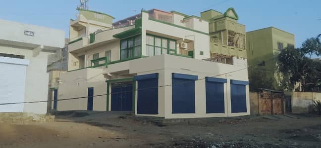 Corner House ground plus 2, 160 feet main road facing with 3 shops