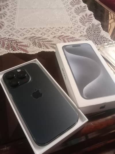 i phone 15 pro non pta Blue titanium ful box
