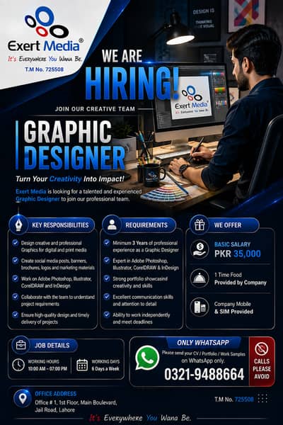 Graphic Designer Required | Lahore | Jobs