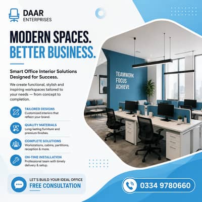 Office Furniture -Complete Setup-Office Makeover-Interior & Design