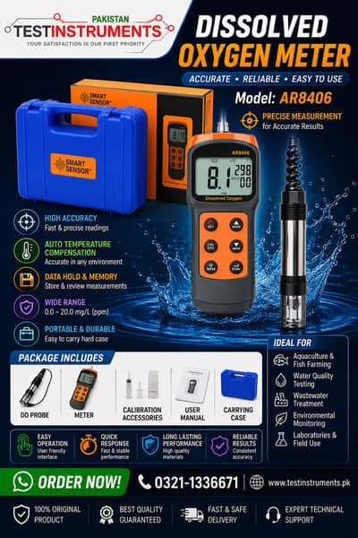 AR8406 SMART SENSOR Dissolved Oxygen Meter In Pakistan