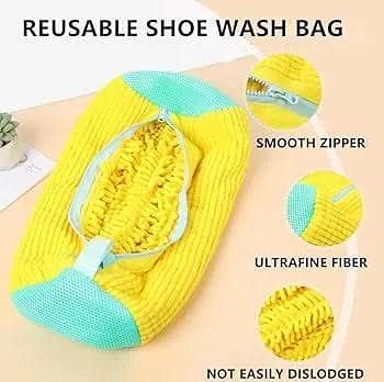 Shoe Washing Machine Bag for Washer and Dryer – Reusable Shoe Cleaning Bag, Versatile ShoeLaundry Shoe Bag for 360° Cleaning of White Shoes, Sneaker, Tennis Shoes – Protective Mesh Wash Bag for Shoe Care & Easy Drying