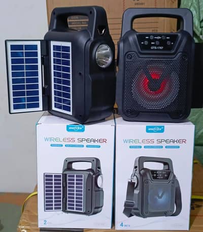 GREATNICE GTS-1767 Solar Wireless Speaker– 4 Inch RGB Light