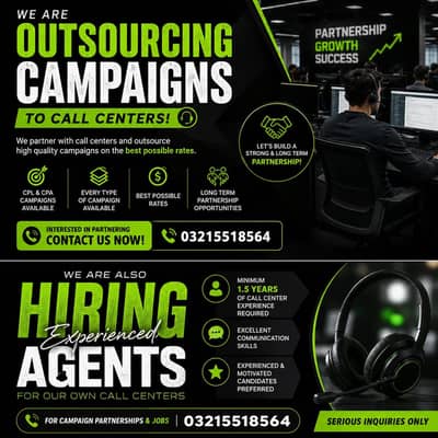  CALL CENTER CAMPAIGNS & AGENT HIRING |  03215518564