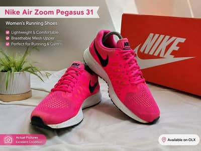 Nike Air Zoom Pegasus 31 Running Shoe, Pink