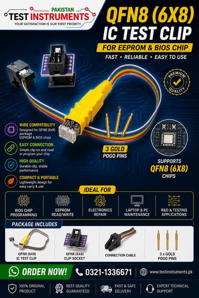QFN8 chip 6 * 8 WSON8 Probe line Read Write chip Circuit In Pakistan