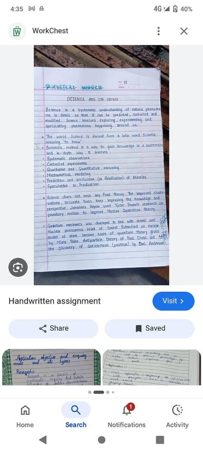Assignment work