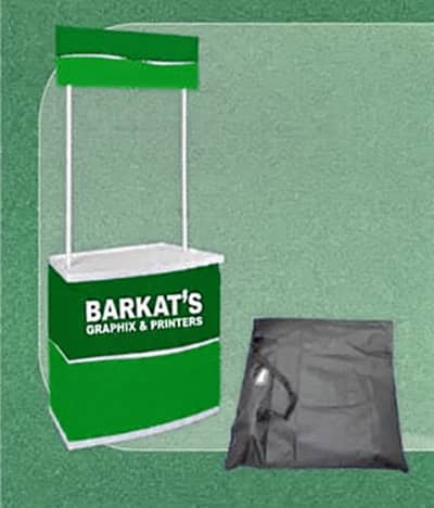 Promotional table for outdoor advertising