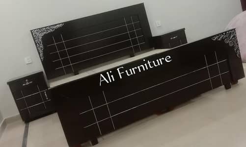 Simple design double bed / Wooden Bed.