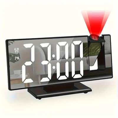 LED Alarm Clock Projector USB Powered Wall Display