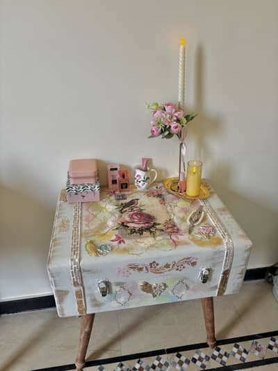 Wooden table decoration hand painted big size
