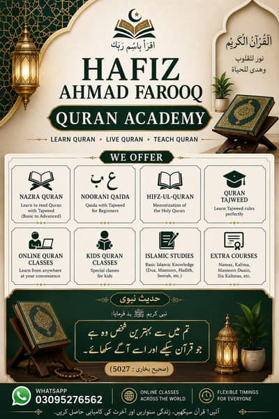 Online Quran Academy/ All over the world/ Online Recitation classes