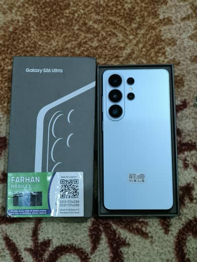 Samsung Mobile S26 Ultra just box open on,line pta approved