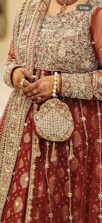 Red Pishwas with Lehenga