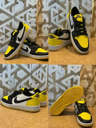 Nike Air Jordan 1 Low – Black/Yellow/White Sneakers