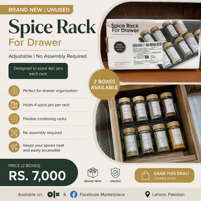 Brand New Spice Rack for Kitchen Drawers – 2 Boxes
