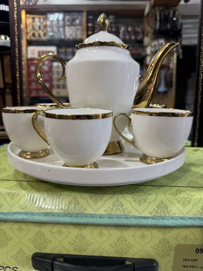 Luxury Imperial Porcelain Tea Set (9 Pcs) with Premium Designer Box