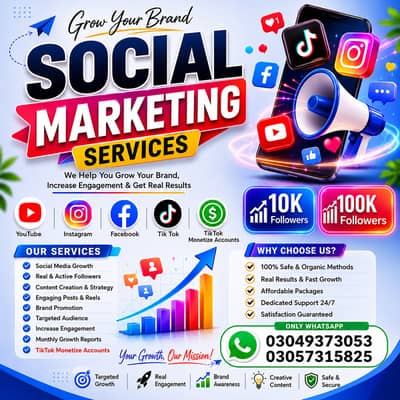 YouTube/WatchTime/TikTok monitization/Insta followers/ likes views