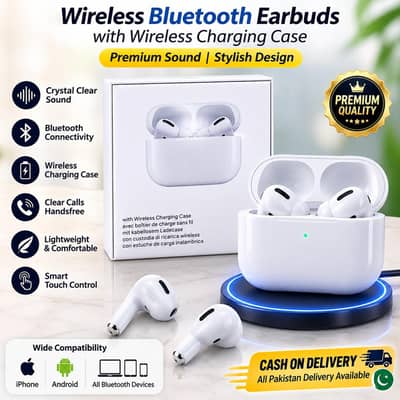 Free delivery available all over the pakistan Premium wireless earbuds