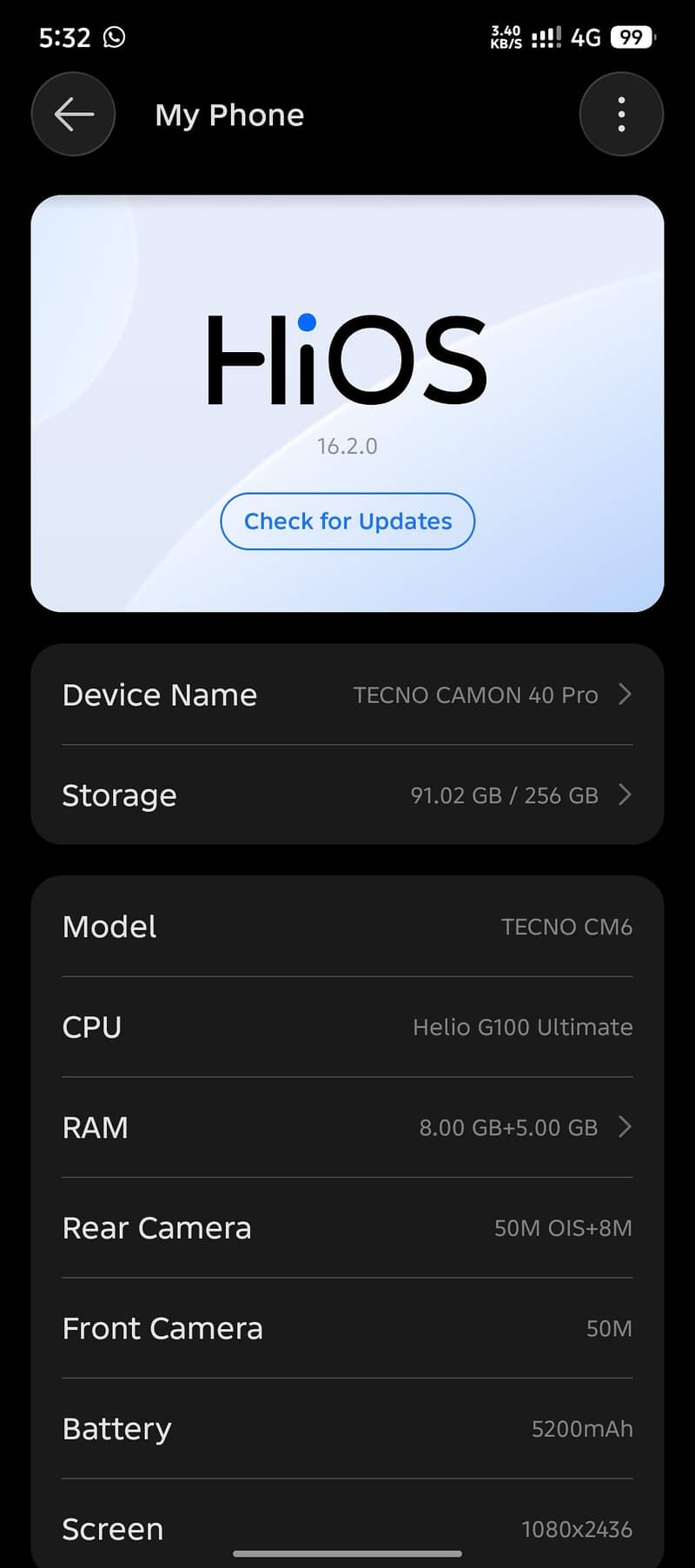 Tecno CAMON 40 Pro 6