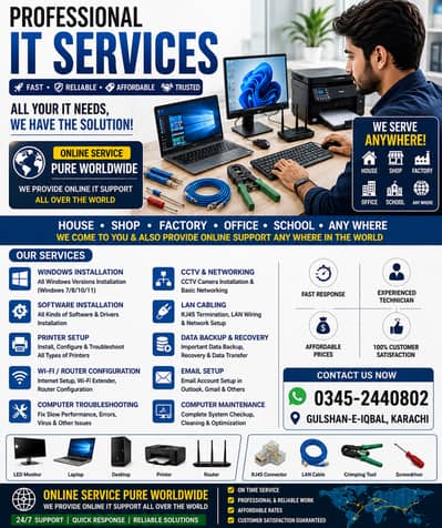 Computer IT Services Printer Hardware Data Networking and CCTV