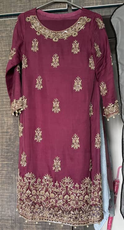 Embroidered Soft Organza 3-Piece Suit
