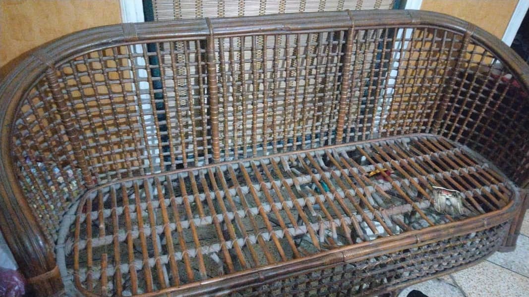 Cane sofa set. 2