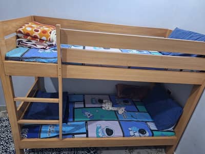 Kids Bunker Bed - with  2 mattress - Solid Wood