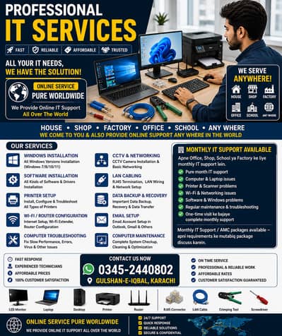 Computer IT Services Printer Hardware Data Networking and CCTV