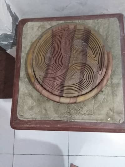 Foldable wood basket and pair of namak dani