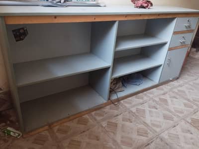 Reception Counter / Iron Stands / Sitting tables