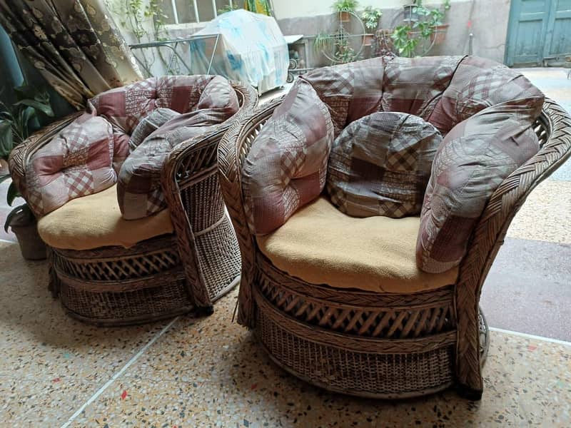 Cane Sofa Set 3