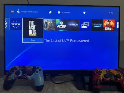 Play Station 4 Setup, Console with Monitor