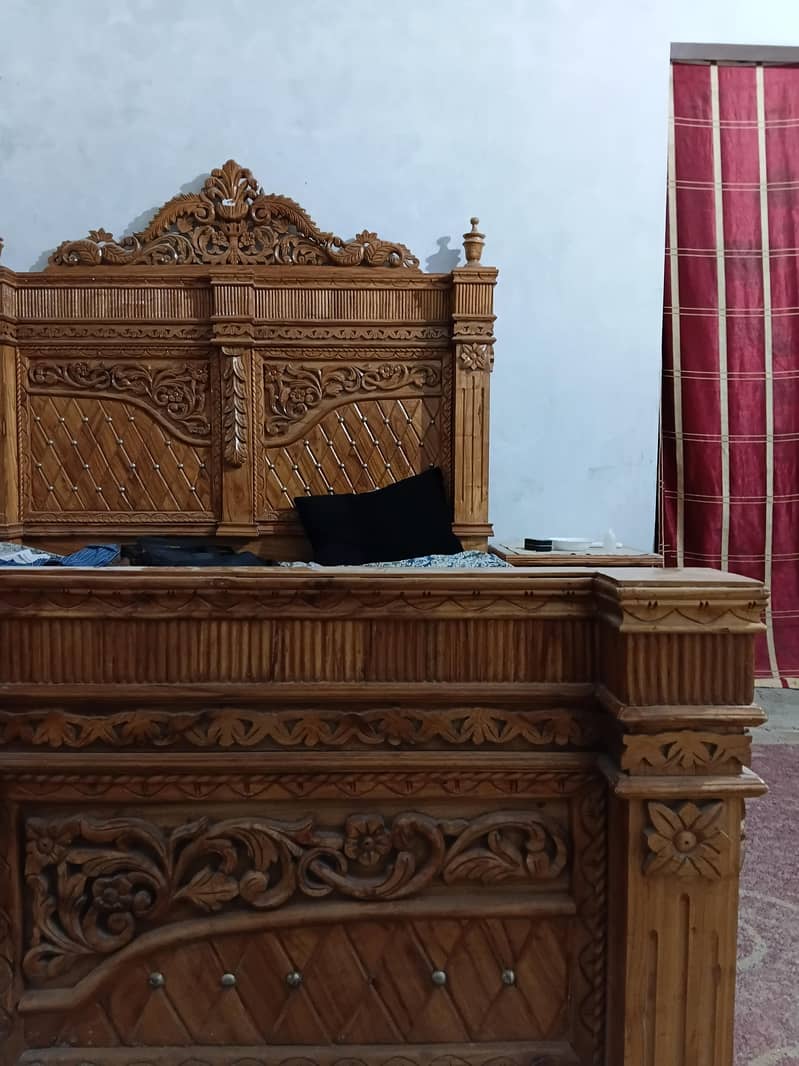 Solid Wooden Heavy Bed 1