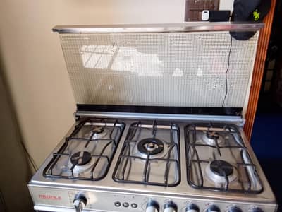 3 Burner Gas Cooking Range with Double Oven – Used”