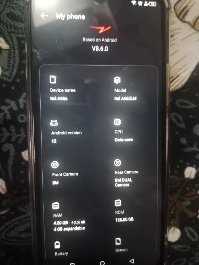 Itel A60s 0