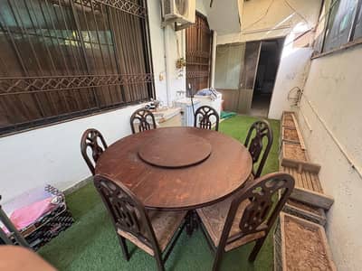 Dinning table wooden with chair